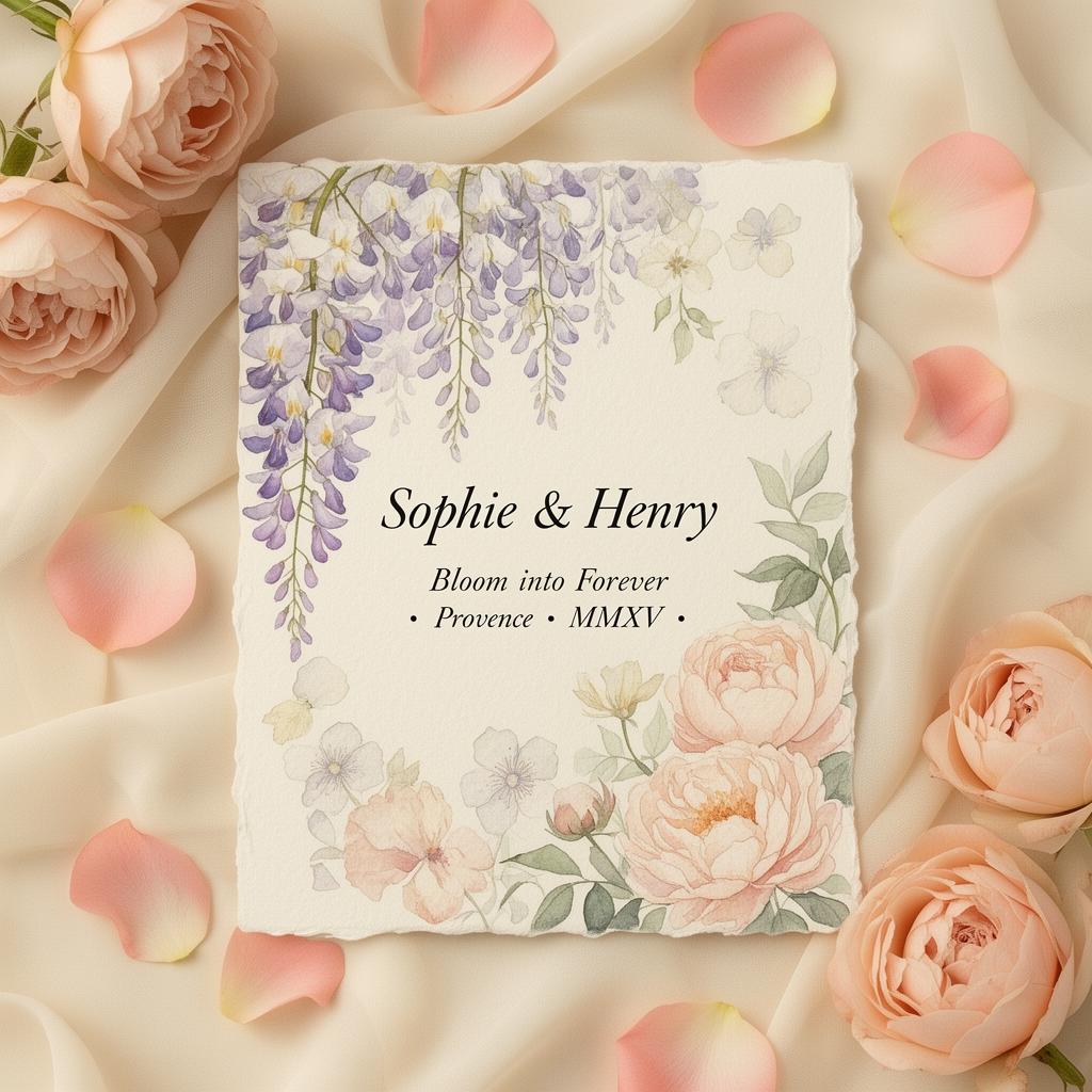 Bloom into Forever invitation artwork