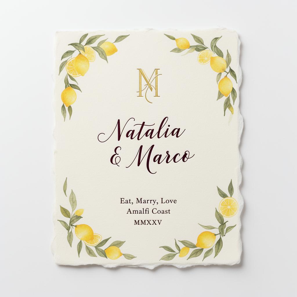 Eat, Marry, Love invitation artwork