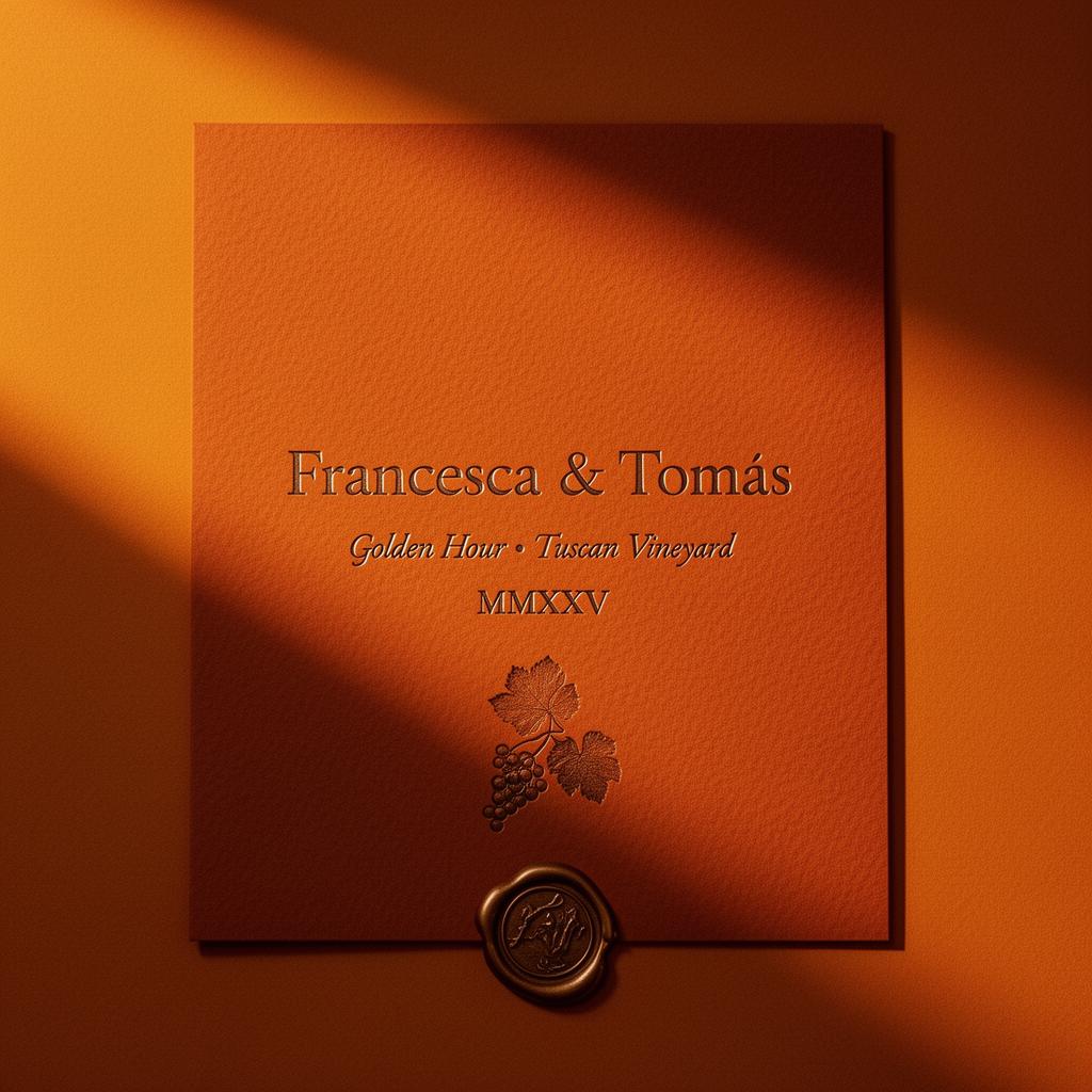 Golden Hour invitation artwork
